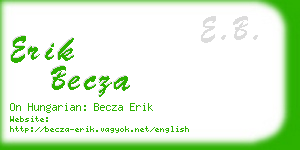 erik becza business card